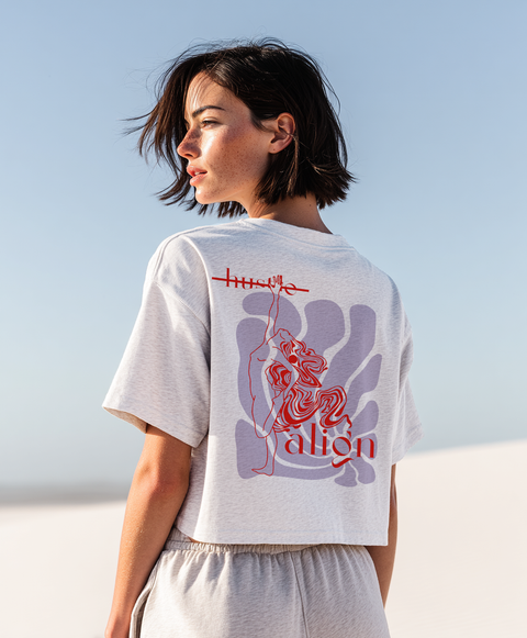 Cropped Shirt "Hustle/Align"