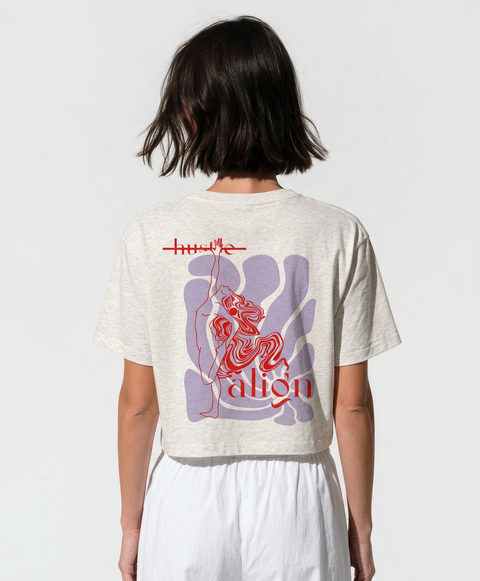 Cropped Shirt "Hustle/Align"